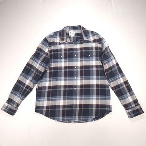 Lucky Brand Long Sleeve Button Up Blue,White and Red Mens XL Excellent Condition